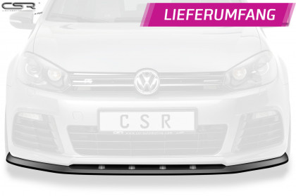 Spoiler pod přední nárazník CSR CUP - VW Golf VI/6 R 09-12 carbon look matný 