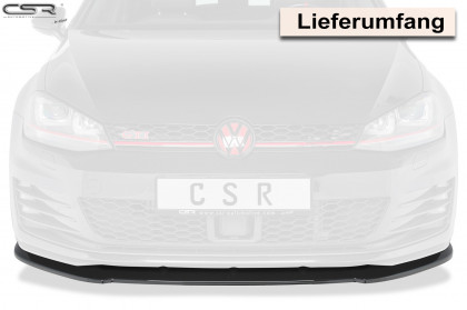 Spoiler pod přední nárazník CSR CUP - VW Golf 7 GTI / GTD 13-17 carbon look lesklý