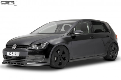 Spoiler pod přední nárazník CSR CUP - VW Golf 7 12-17  carbon look matný