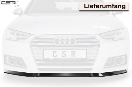 Spoiler pod přední nárazník CSR CUP V2 pro Audi A4 B9 (8W) 15-19 carbon look lesklý