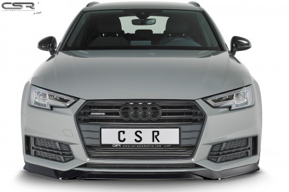 Spoiler pod přední nárazník CSR CUP pro Audi A4/S4 B9 (8W) S-Line 15-18 carbon look lesklý