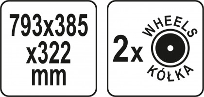 Vozík na nářadí pojízdný plastový, 793x385x322mm