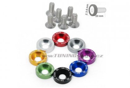 Ozdobné podložky se šrouby univerzální D1 8mm Silver