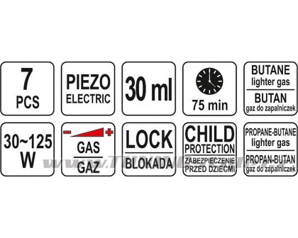 Pájka plynová 3v1, 30-70W,30ML