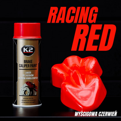 Barva na brzdiče K2 červená - racing red 400ml