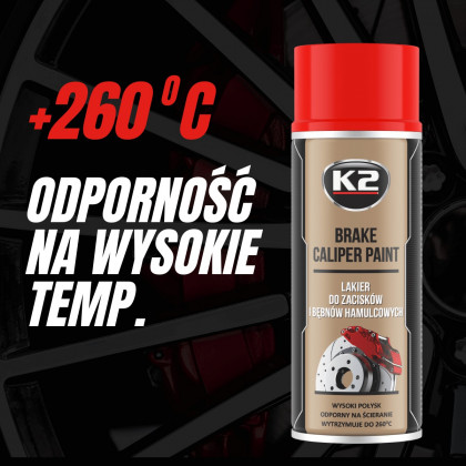 Barva na brzdiče K2 červená - racing red 400ml