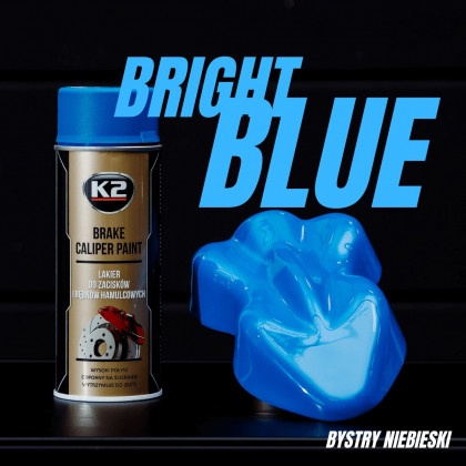 Barva na brzdiče K2 modrá - bright blue 400ml