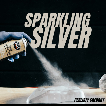 Barva na brzdiče K2 stříbrná - sperkling silver 400ml