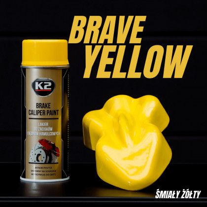 Barva na brzdiče K2 žlutá - brave yellow 400ml