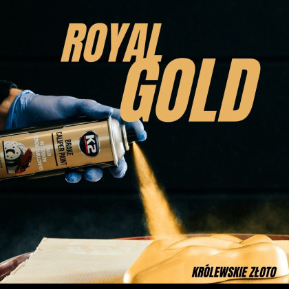 Barva na brzdiče K2 zlatá - royal gold 400ml