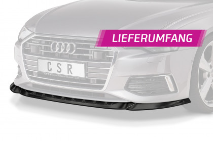 Spoiler pod přední nárazník CSR CUP - Audi A6 C8 (F2) carbon look lesklý 