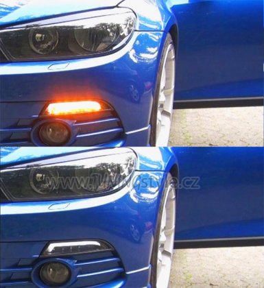 Blinkry přední s LED bar pozičním světlem kouřové VW Scirocco 3 08-