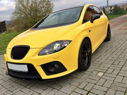 Spojler pod nárazník lipa Maxton - Seat Leon II Cupra FR 05-09 černý lesklý plast