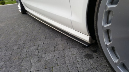 Prahové lišty Audi A6 C7 S-line 2011- černý lesklý plast