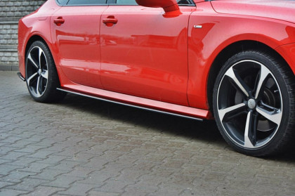 Prahové lišty Audi S7 / A7 S-Line C7 FL 14- carbon look
