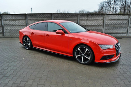 Prahové lišty Audi S7 / A7 S-Line C7 FL 14- carbon look