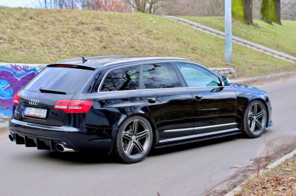 Prahové lišty Audi RS6 C6 08-10 černý lesklý plast