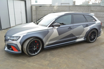 Prahové lišty Audi RS6 C7 2013- carbon look