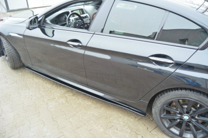 Prahové lišty BMW 6 Gran Coupé M-Pack 13- černý lesklý plast