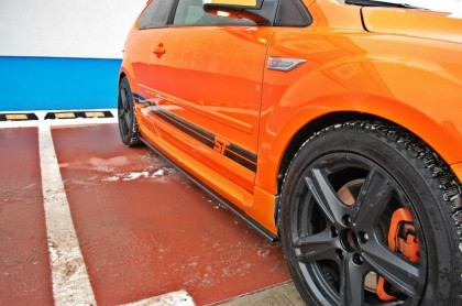 Prahové lišty Ford Focus ST MK2 04-09 černý lesklý plast