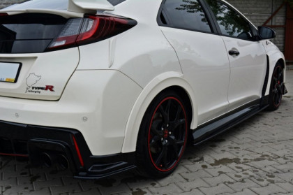 Prahové lišty Honda Civic IX Type R 2015- černý lesklý plast