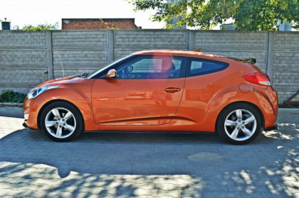 Prahové lišty Hyundai Veloster 2011- černý lesklý plast