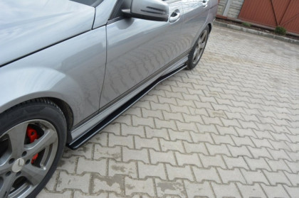 Prahové lišty Mercedes C-Class W204 AMG-Line 07-10 carbon look