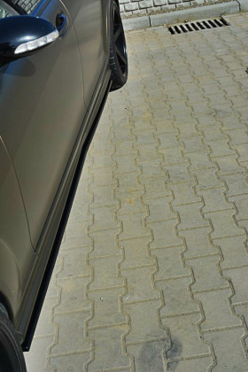 Prahové lišty Mercedes S-Class W221 AMG LWB 05-13 černý lesklý plast