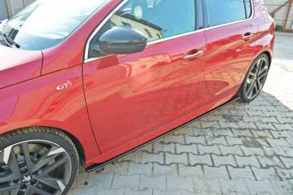 Prahové lišty Peugeot 308 II GTI 14-18 černý lesklý plast