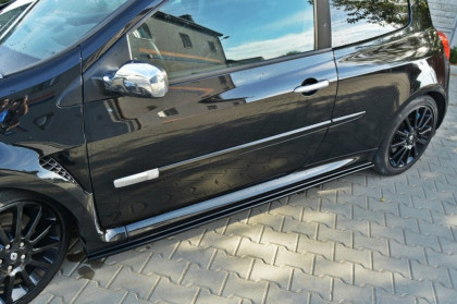 Prahové lišty Renault Clio III RS 06-12 černý lesklý plast