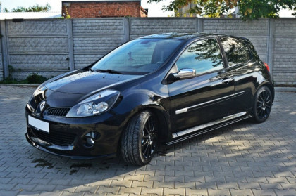 Prahové lišty Renault Clio III RS 06-12 černý lesklý plast