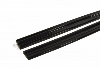 Prahové lišty Seat Leon II Cupra / FR facelift 09-12 černý lesklý plast