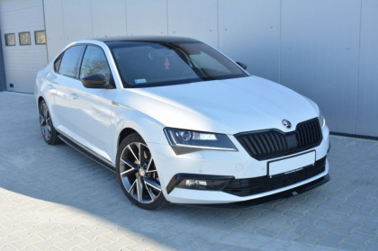 Prahové lišty Škoda Superb III 15- černý lesklý plast