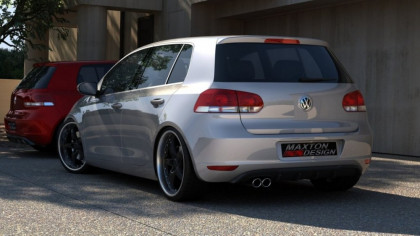 Zadní difuzor VW Golf 6 s 1 otvorem na výfuk černý lesklý plast