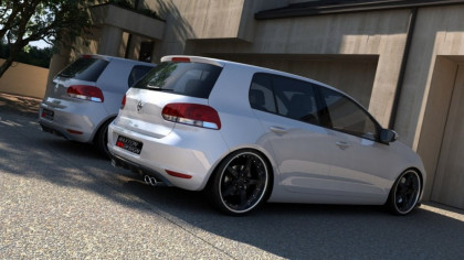 Zadní difuzor VW Golf 6 se dvěma otvory na výfuk 2008-2012 černý lesklý plast