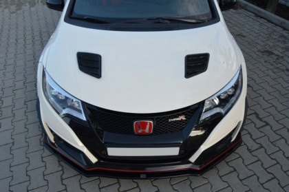 Přívody vzduchu pro kapotu Honda Civic IX Type R černý lesklý plast