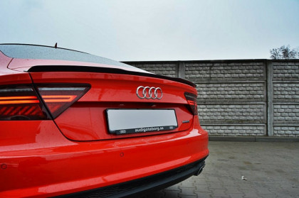 Prodloužení spojleru Audi A7 S-Line 14- černý lesklý plast