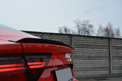 Prodloužení spojleru Audi A7 S-Line 14- černý lesklý plast