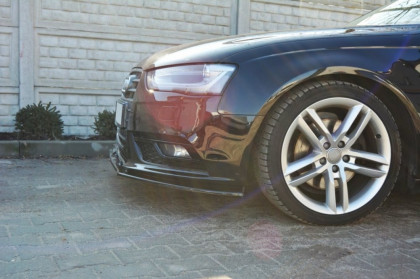 Spojler pod nárazník lipa V.1 Audi A4 B8 Facelift  černý lesklý plast