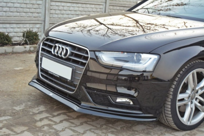 Spojler pod nárazník lipa Audi A4 B8 facelift V.2 11-15 černý lesklý plast