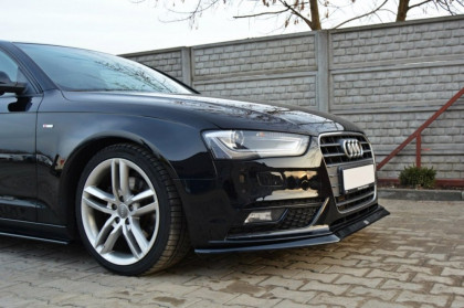 Spojler pod nárazník lipa Audi A4 B8 facelift V.2 11-15 černý lesklý plast