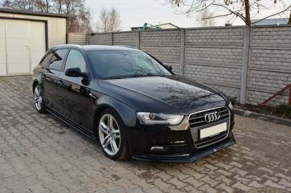 Spojler pod nárazník lipa Audi A4 B8 facelift V.2 11-15 černý lesklý plast