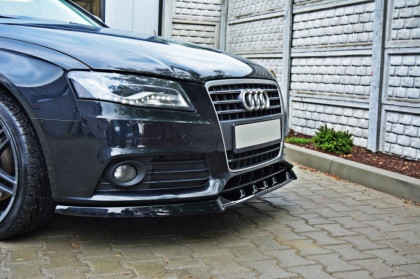 Spojler pod nárazník lipa Audi A4 B8 před fl V.1 černý lesklý plast