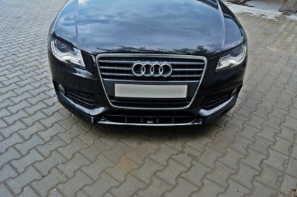 Spojler pod nárazník lipa Audi A4 B8 před fl V.1 černý lesklý plast