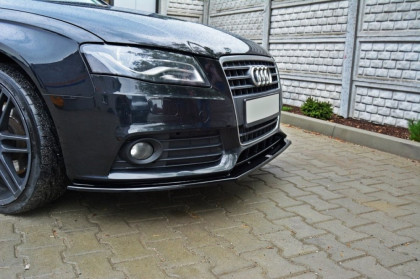 Spojler pod nárazník lipa Audi A4 B8 před facelift V.2 07-11 černý lesklý plast