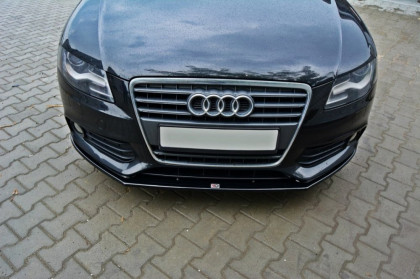 Spojler pod nárazník lipa Audi A4 B8 před facelift V.2 07-11 černý lesklý plast