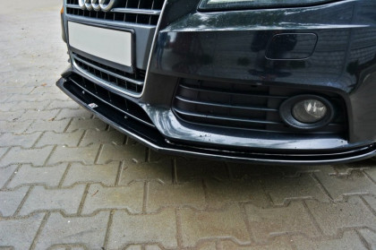 Spojler pod nárazník lipa Audi A4 B8 před facelift V.2 07-11 černý lesklý plast