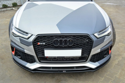 Spojler pod nárazník lipa Audi RS6 C7 V.1 černý lesklý plast