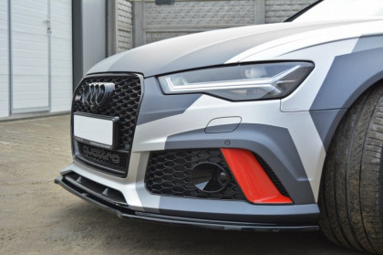 Spojler pod nárazník lipa Audi RS6 C7 V.1 černý lesklý plast