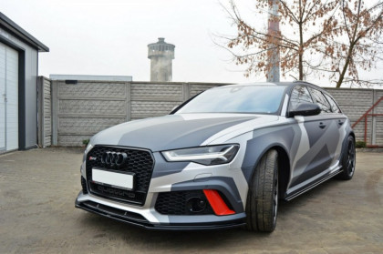 Spojler pod nárazník lipa Audi RS6 C7 V.1 černý lesklý plast